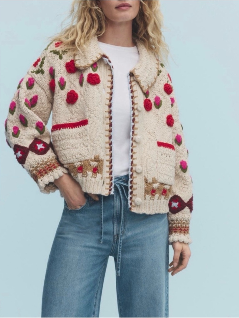 Free People Rosebud Cardigan size XL - Picture 12 of 14